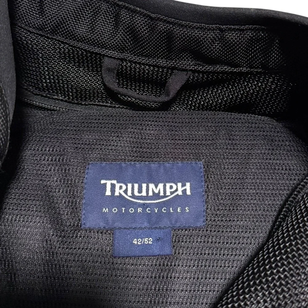Triumph Motorcycles Mesh Padded Armored Biker‎ Motorcycle Jacket Men 42/52 (L)